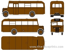 Автобус Bedford OWB [5] - чертежи, габариты, рисунки автомобиля